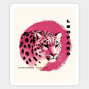 Pink leopard Magnet